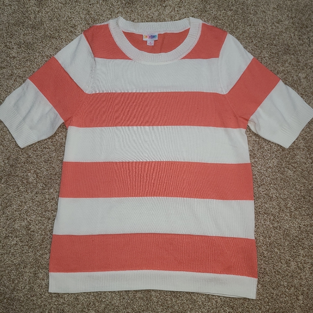 NEW LuLaRoe Jacee Short Sleeve Striped Sweater Size Small